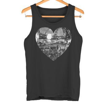 Silver Disco Ball Heart Tank Top - Geschenkecke