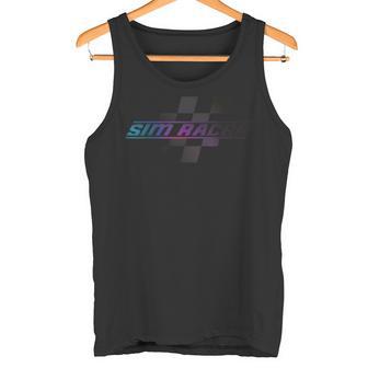 Sim-Racing Oder Sim-Racer Karierte Flagge Tank Top - Geschenkecke