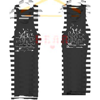 Sister Bear Buffalo Plaid Arrow Daughter Christmas Pajama Tank Top - Monsterry