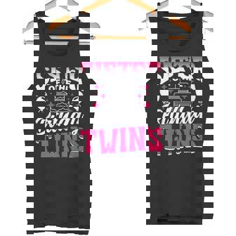 Sister Of The Birthday Twins Celebrate Cute Twin Tank Top - Monsterry