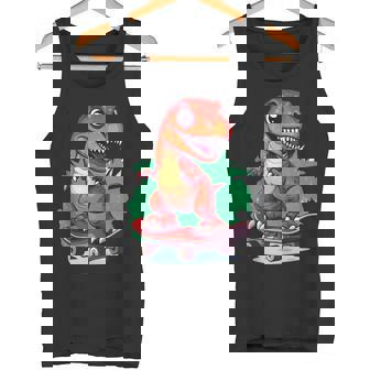 Skateboarding T-Rex Dinosaurios Diseño Niños Y Dinosaurios Sin Mangas Camiseta sin mangas - Regaloses