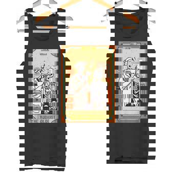 Skeleton Audiology Student The Audiologist Tarot Card Tank Top - Monsterry