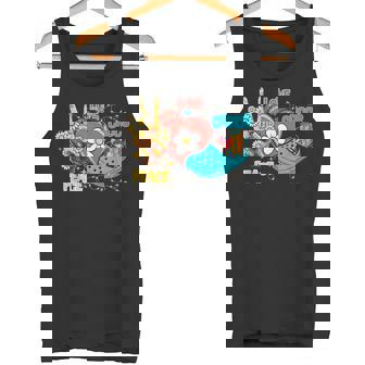 Skeleton Hand Peace Love-Crocs Family Xmas Pyjama Halloween Tank Top - Monsterry