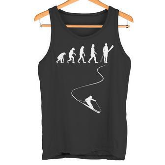 Skifahren Wintersport Skiliebhaber Evolution Des Skifahrers Tank Top - Geschenkecke