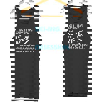 Skiing Is My Obsession Cool Snow Lover Design Tank Top - Monsterry