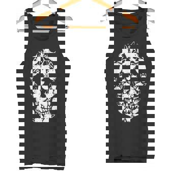 Skull Bull Terrier Skeleton Halloween Costume Scary Tank Top - Monsterry
