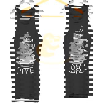 Sloth Sleep At Cup Of Coffee Sloth Sloffee Tank Top - Monsterry