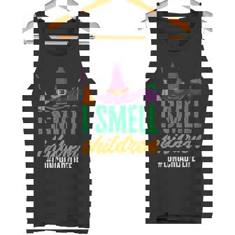 I Smell Children Lunch Lady Halloween Party Cafeteria Worker Tank Top - Monsterry