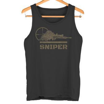 Sniper Ghillie Suit And Crosshair Military Tank Top - Geschenkecke