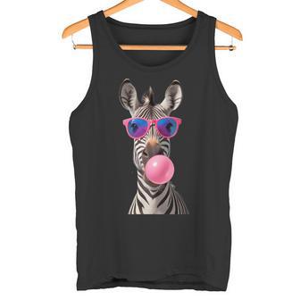 Snirt Zebra Bubblegum Bubble Pink Sunglasses Tank Top - Geschenkecke