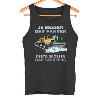 Snow Plough Saying Winter Service Snow Clearing Device Snow Plough Tank Top - Geschenkecke