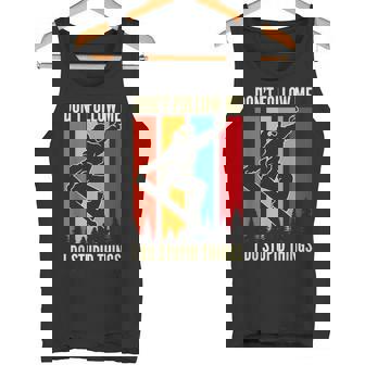 Snowboard Don't Follow Me I Do Stupid Things Winter Sports Tank Top - Monsterry