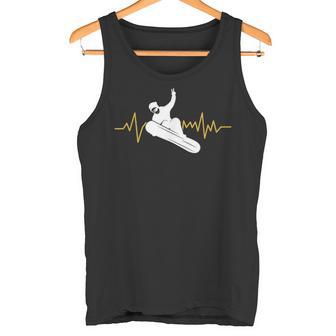 Snowboard Ekg Heartbeat Snowboarding Tank Top - Geschenkecke