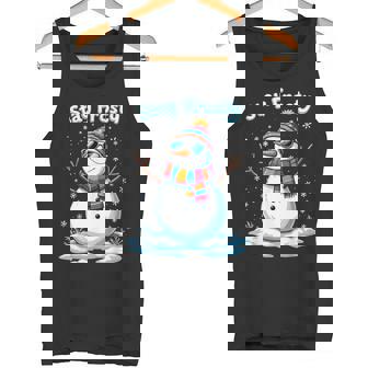 Snowman Stay Frosty Christmas Xmas Tank Top - Monsterry
