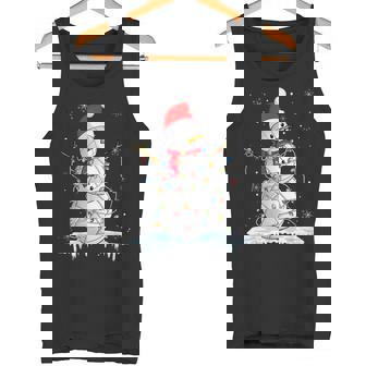 Snowmies Santa Lights Christmas Snowman Volleyball Pajamas Tank Top - Monsterry