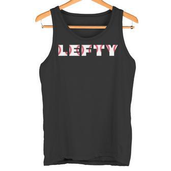 Softball Baseball Lefty Left Handed Pitcher Thrower Retro Tank Top - Monsterry