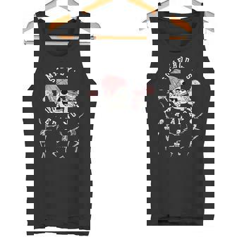 Somebody's Feral Mom Birthday Skeleton Flower Mother's Day Tank Top - Monsterry