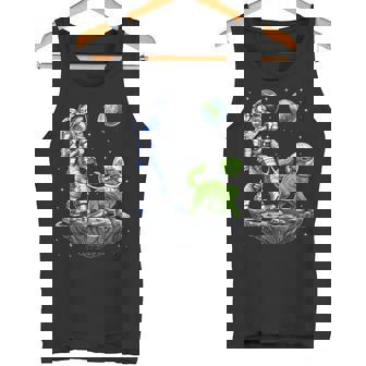 Space Astronaut Walking Alien Dog Planet Earth Tank Top - Monsterry