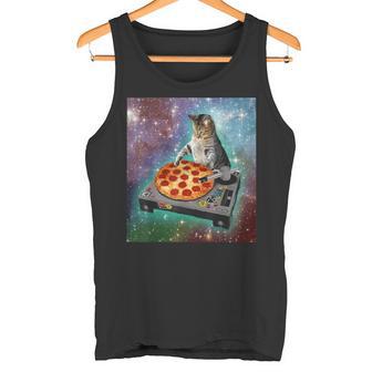 Space Galaxy Universe Cat Pizza Dj Cute Cosmic Tank Top - Geschenkecke