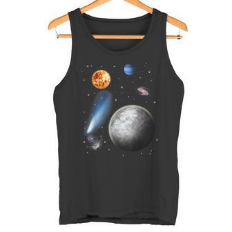 Space Motif Universe Stars Solar System Planets Sun Tank Top - Geschenkecke