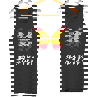 Spain Butterfly Flag España Pride Spanish Roots Tank Top - Monsterry