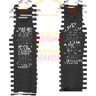 SPANISH TEACHER Christmas Design Tank Top - Monsterry