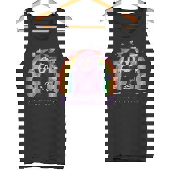 Spoiler Alert Everyone Dies Vintage Rainbow Ghost Tank Top - Monsterry