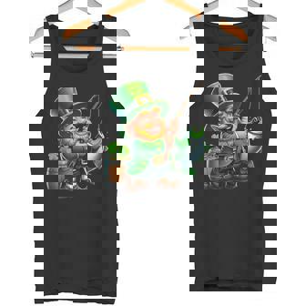 St Patricks Day Fishermen Fishing Shamrock Irish Leprechaun Tank Top - Monsterry