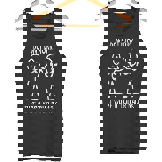 Stick Figures Back Graphic Novelty Sarcastic TShirt Tank Top - Monsterry