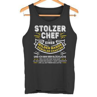 Stolzer Chef Einer Genialen Chaos Gang Saying Tank Top - Geschenkecke