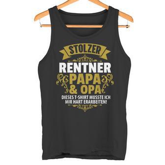 Stolzer Pensioner Papa Grandpa Retirement Pension Tank Top - Geschenkecke