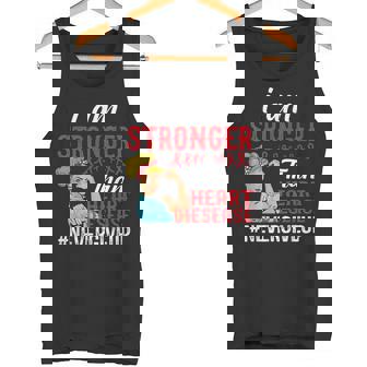 I Am Stronger Heart Cardiovascular Disease Awareness Tank Top - Monsterry