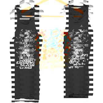 Sugar Skull Cat Guardian Of The Spirits Halloween Premium Tank Top - Monsterry
