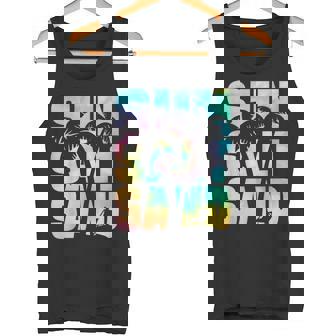 Sun Salt Sand Beach Lover Summer Vacation Palm Tree Tank Top - Monsterry