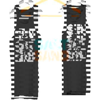 Sun Salt Sand Summer Retro Colourful Happy Holiday Palm Trees Tank Top - Monsterry