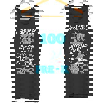 I Survived 100 Jawsome Days Of Pre-K 100 Days Of School Tank Top - Monsterry
