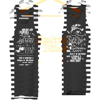 I Survived A Squirrel Attack Cool Forest Animal Tank Top - Monsterry