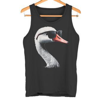 Swan Bird Graphic Animal Illustration Sunglasses Swan Tank Top - Geschenkecke