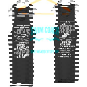 Swim Coach Head Professional Instructor Swimming Lesson Tank Top - Monsterry