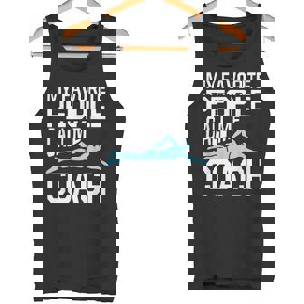 Swim Coach Trainer Professional Instructor Swimming Lesson Tank Top - Monsterry