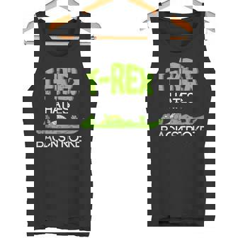 T-Rex Hates Backstroke Dinosaur Swimming Swimmer Boy Tank Top Tank Top - Monsterry