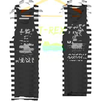 T-Rex Hates Backstroke Swimming Dinosaur Dino Tank Top Tank Top - Monsterry