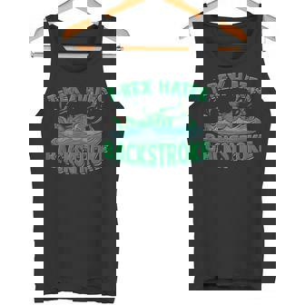 T-Rex Hates Backstroke Swimming Swimmer Tank Top - Monsterry