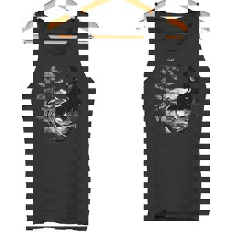 Taoism Symbol On And Nature Taijitu Yin Yang Tank Top - Monsterry