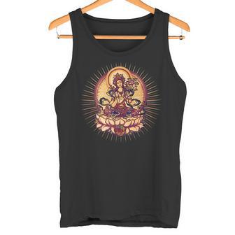 Tara Tibet Buddhism Lotus Meditation Yoga Om Spirituality Tank Top - Geschenkecke