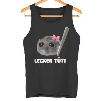 Tasty Tüti X Sad Hamster Meme Grass Bag Cannabis Tank Top - Geschenkecke