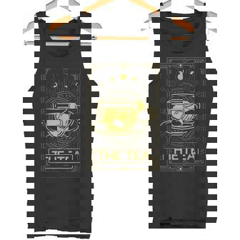 The Tea Drinker Tarot Card Reading Occult Dark Magic Tank Top - Monsterry