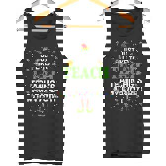 I Like To Teach Teaching's My Favorite Christmas Teacher Tank Top - Monsterry