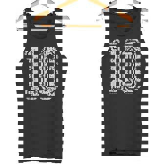 Team Jersey Uniforms Number 10 Ten School Sports Birthdays Tank Top - Monsterry