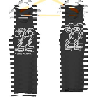 Team Jersey Uniforms Number 22 School Sports 22nd Birthday Tank Top - Monsterry